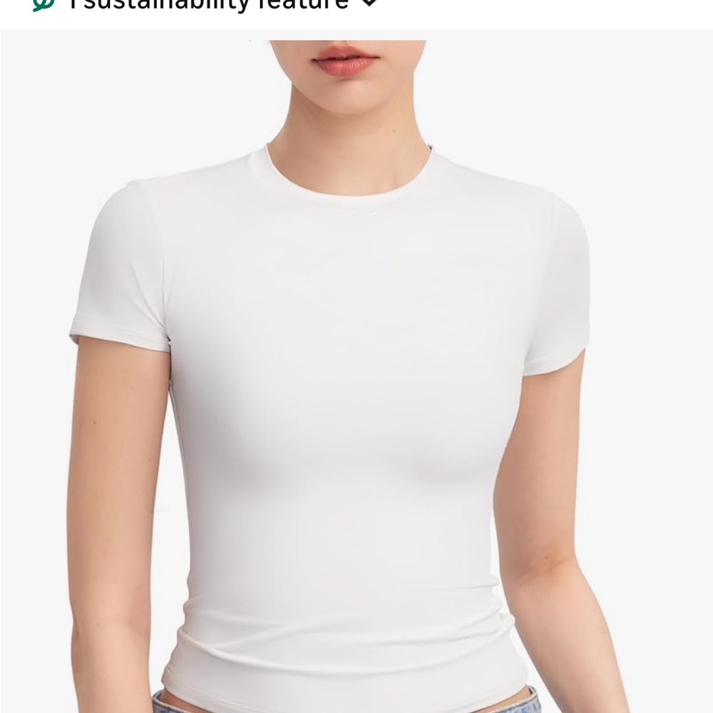 White Seamless T Shirt - XS